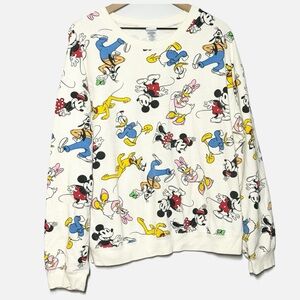 Disney Mickey Mouse and Friends graphic crewneck sweatshirt XL Minnie Daisy